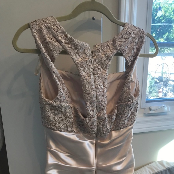 Elegant  Beige Cocktail Dress - Size 6 - Picture 2 of 6